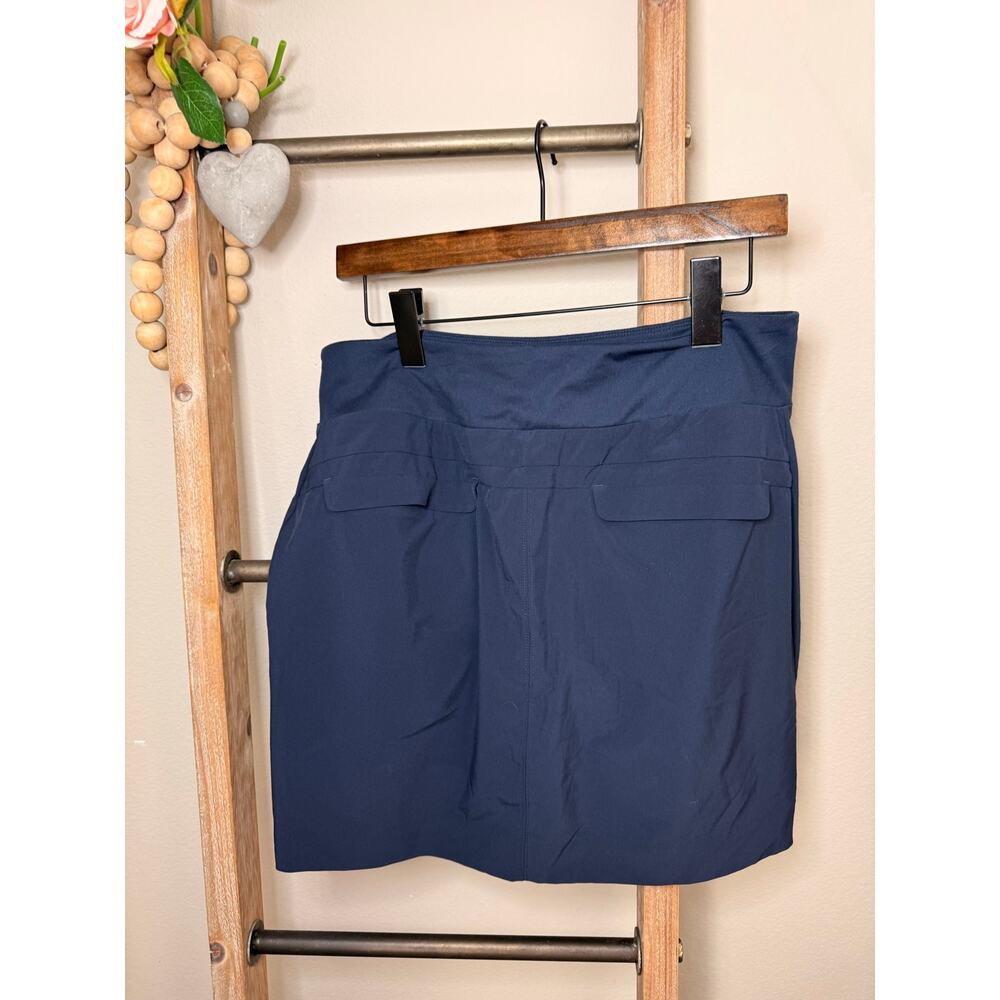 Athleta Dark Blue Soho Skort Athletic Pockets Size 12 - Picture 4 of 9